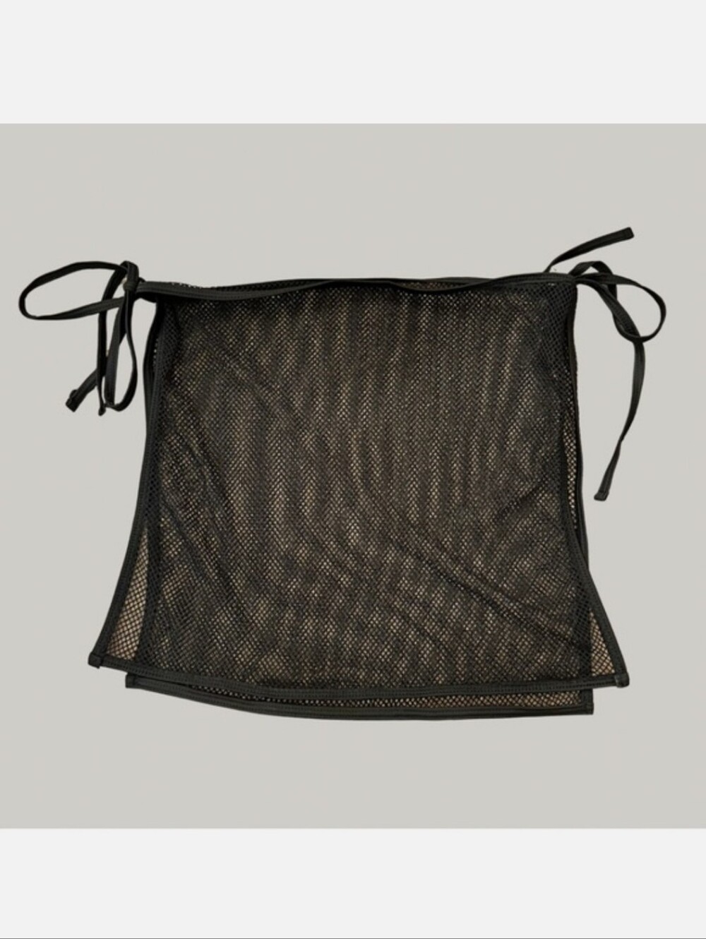 NWOT Dolls Kill Black Mesh Mini Skirt Size Medium Tie Sides